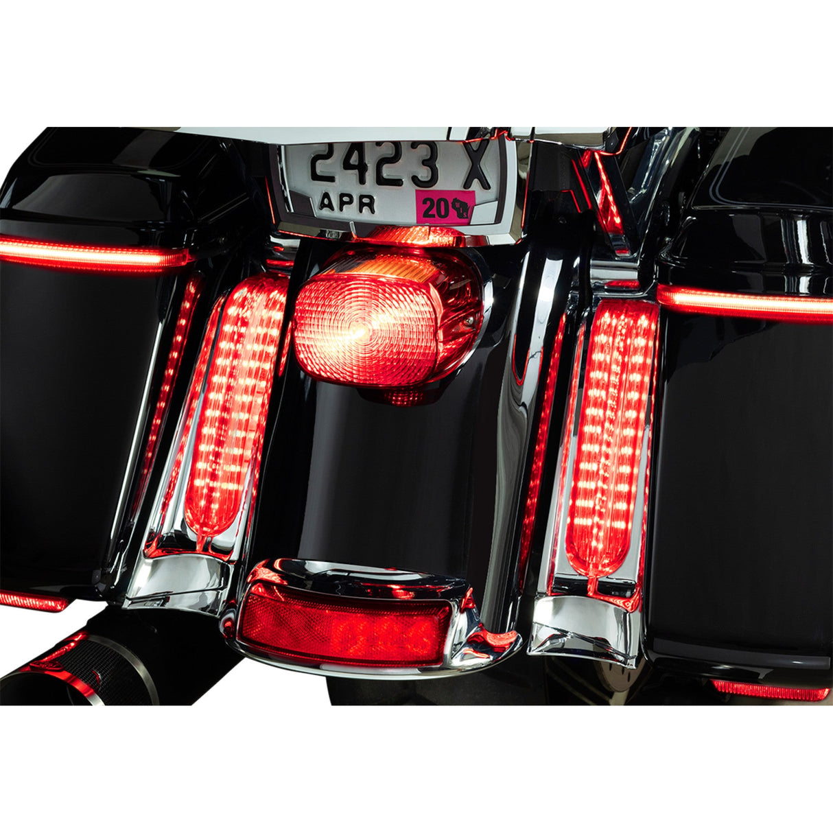 CIRO 2040-2670 40048 Filler Panel Lights - Clear Lens - Red LEDs - Chrome
