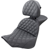 Saddlemen Explorer Lattice Stitch Seat Lattice Stitched Backrest FL FX - 818-27-030LS For Harley Softail 2018-2026