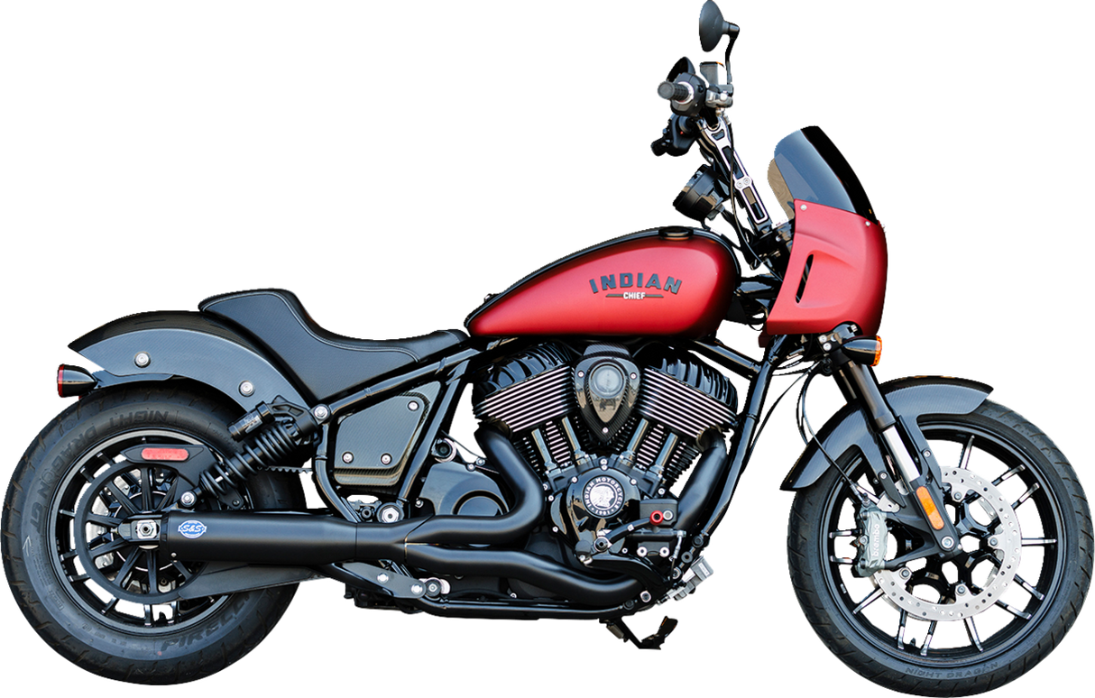 2-into-1 Qualifier Exhaust System - Guardian Black - 49-State - Indian Chief - 1810-3211
