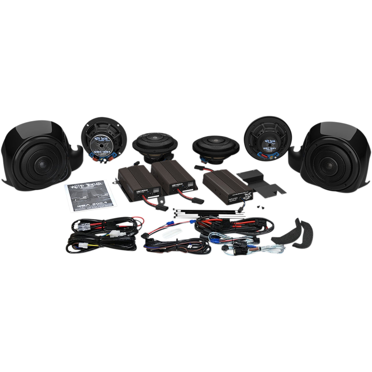 Wild Boar Audio WBA Whole HOG Speaker And Amplifier Kit - WBA WHOLE HOG KIT For Harley Touring 2014-2024