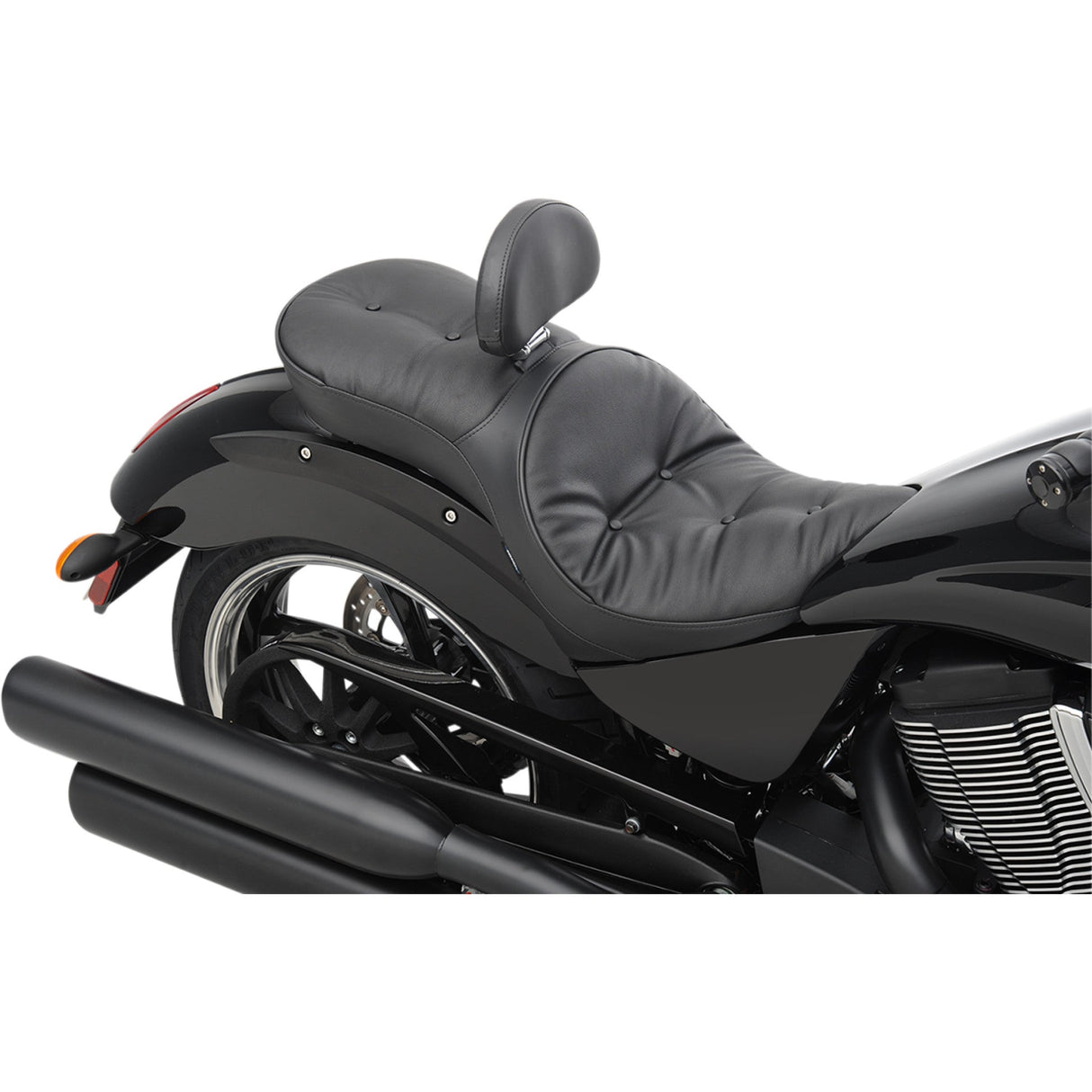 DRAG SPECIALTIES Ez Glide II™ Backrest Compatible Low-Profile Leather Touring Seat Driver's - Vegas