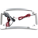 CUSTOM DYNAMICS 2030-0843 TF06-C Tri-Radius License Plate Frame with Flushmount LEDs Tri-Radius License Plate Frame w Flushmount LEDs - Chrome