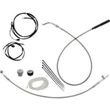 FAT BAGGERS INC. 0662-1336 149016-C EZ Install Kit 16" handlebars - upper clutch - braided stainless steel/chrome