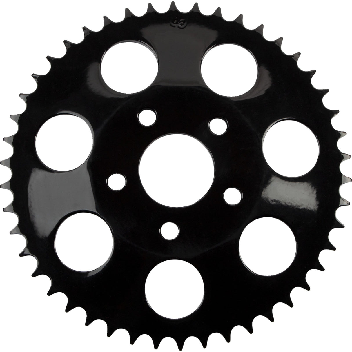 Drag Specialties Rear Wheel Sprocket Black Dished 46 Tooth For Harley Motorcycles 1973-1985