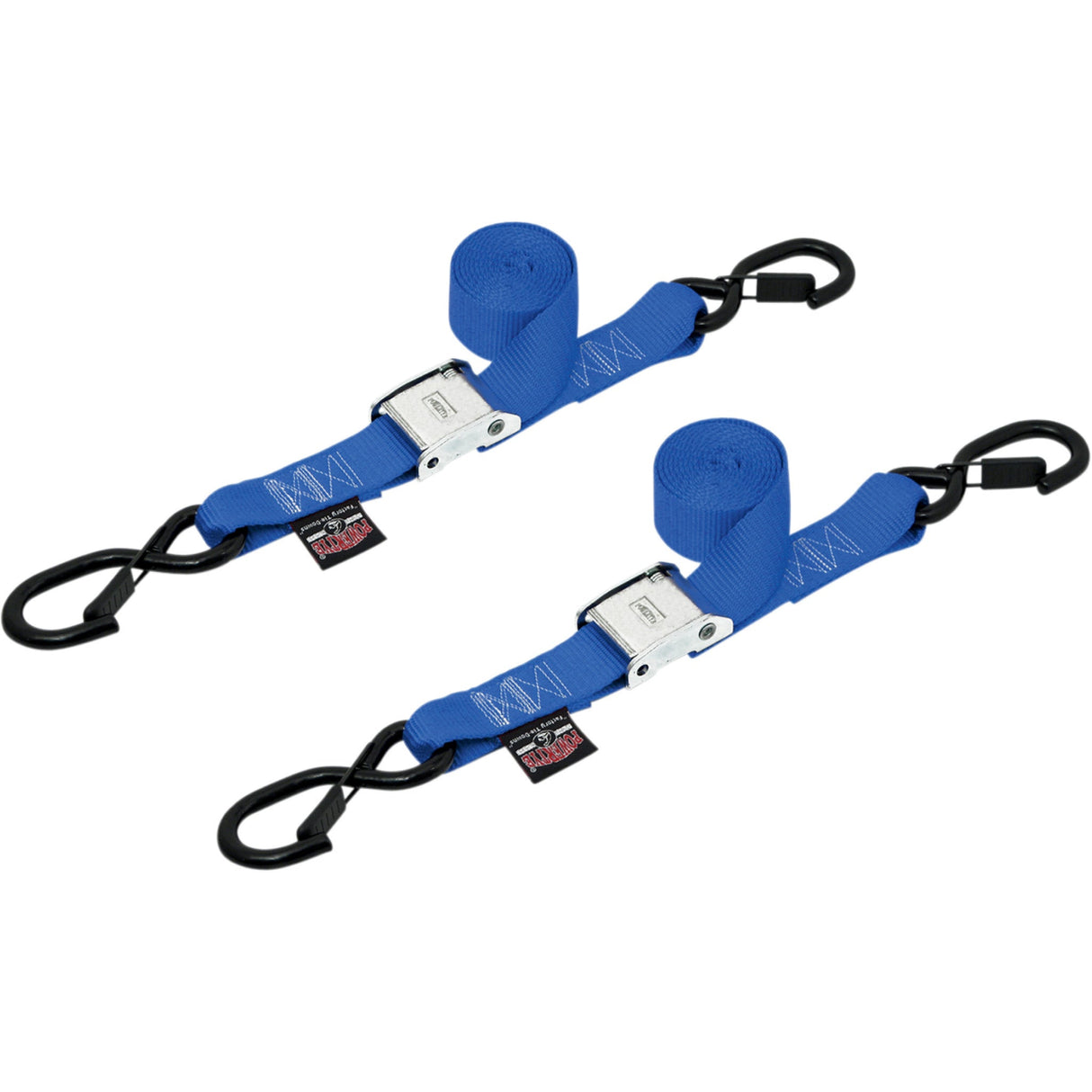 POWERTYE MFG. 3920-0144 28623-S 1-1/2" Cam-Buckle with Safety Latch Hooks Cam Tie-Downs - 1-1/2" x 5-1/2' - Red