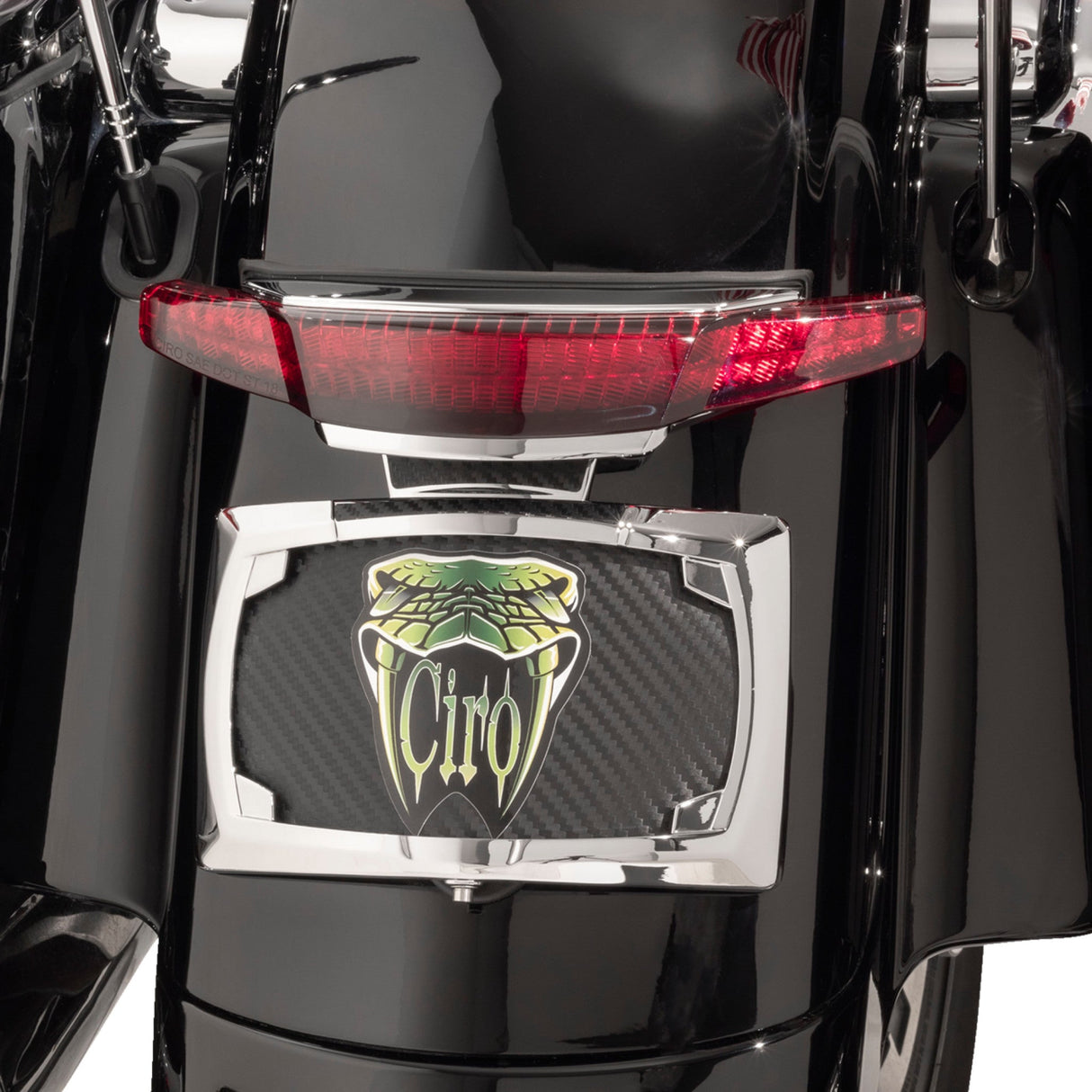 Ciro Taillight License Plate Holder - 40253 For Harley Touring 1998-2026