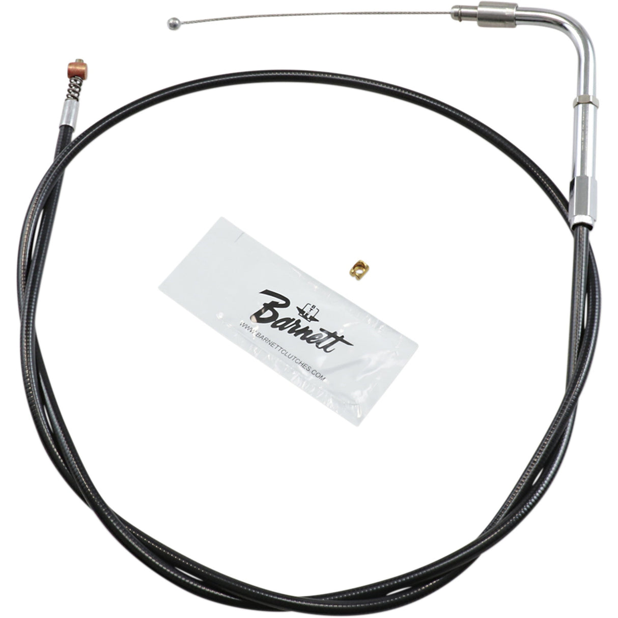 Barnett Black Vinyl Throttle Idle Cable +6" Size 38" Length - 101-30-40015-06 For Harley 1996-2005