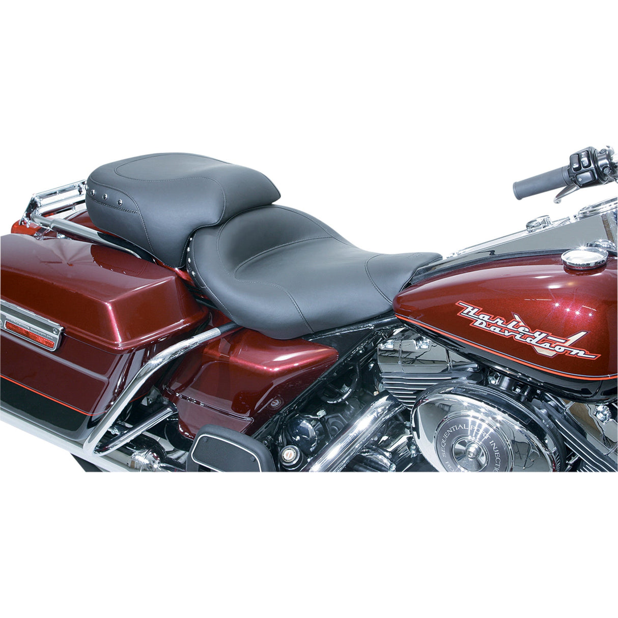 Mustang Studded Wide Touring Seat Studded - 75578 For Harley Touring 1999-2007