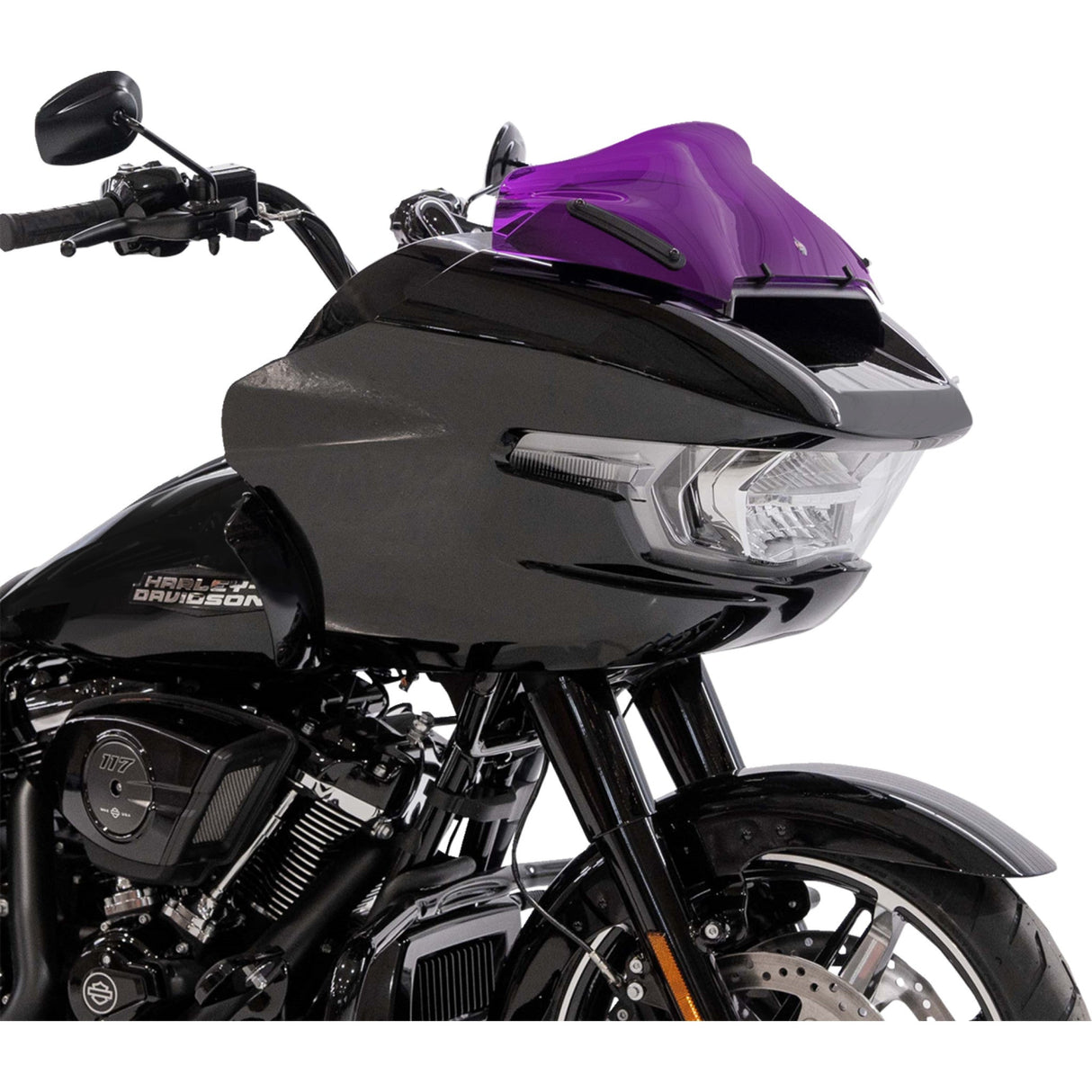 Klock Werks Kolor Flare® Windshield 8" Purple - KWW-01-0760 For Harley Road Glide 2023-2026