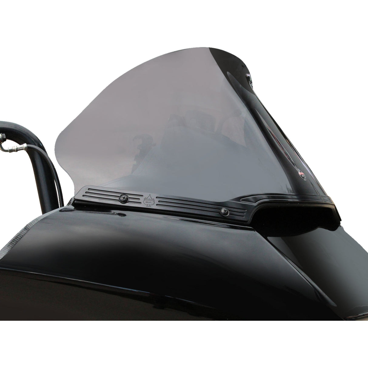 Klock Werks Flare® Series Windshield Trim Logo Blacked Out - KWW-01-0582 For Harley Road Glide 2015-2025