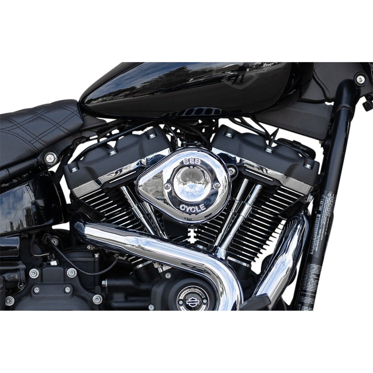 S&S CYCLE 1010-2762 170-0435C Mini Teardrop Stealth Air Cleaner Kit - Chrome