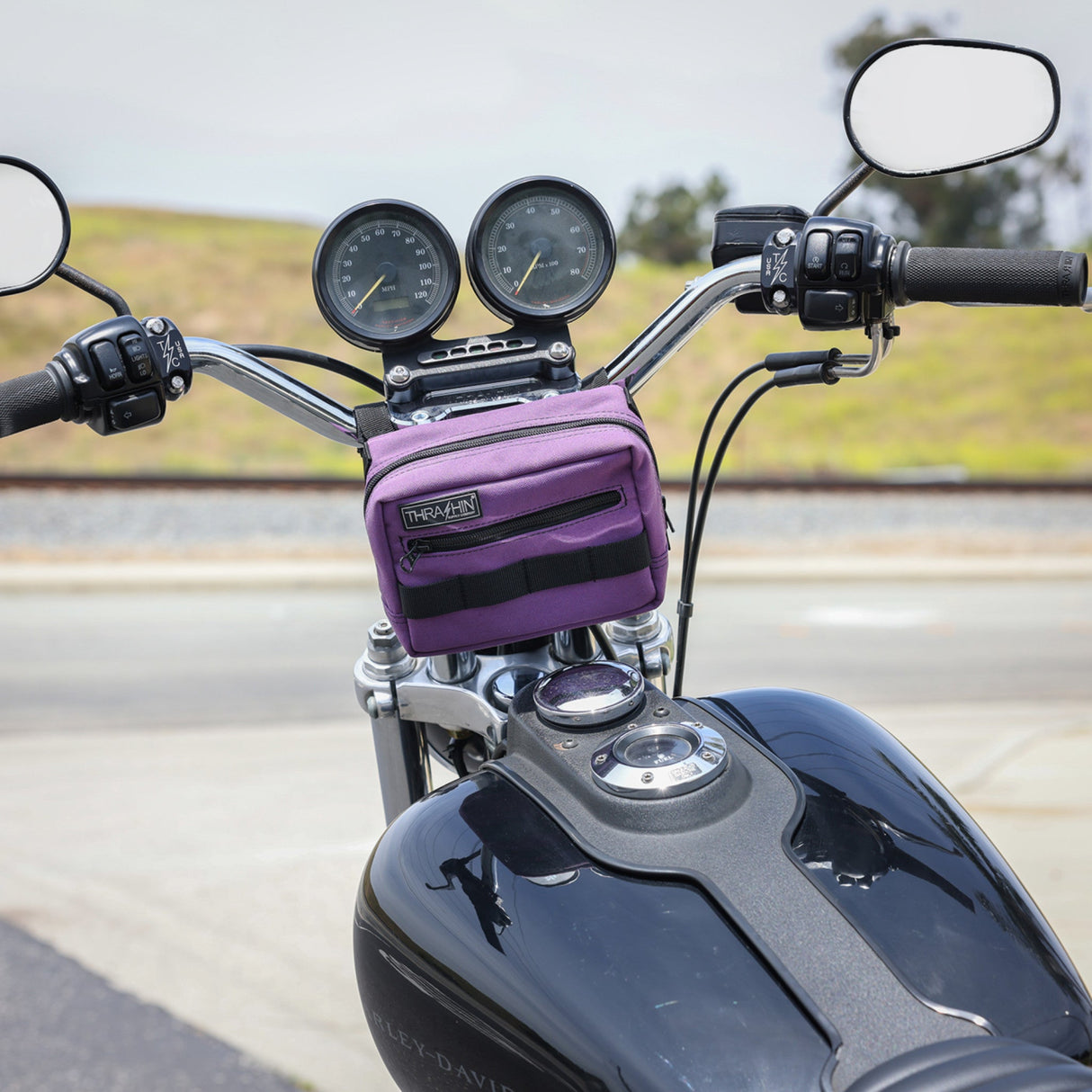 THRASHIN SUPPLY CO. 3510-0198 THB-0024 Handlebar Bag - Purple