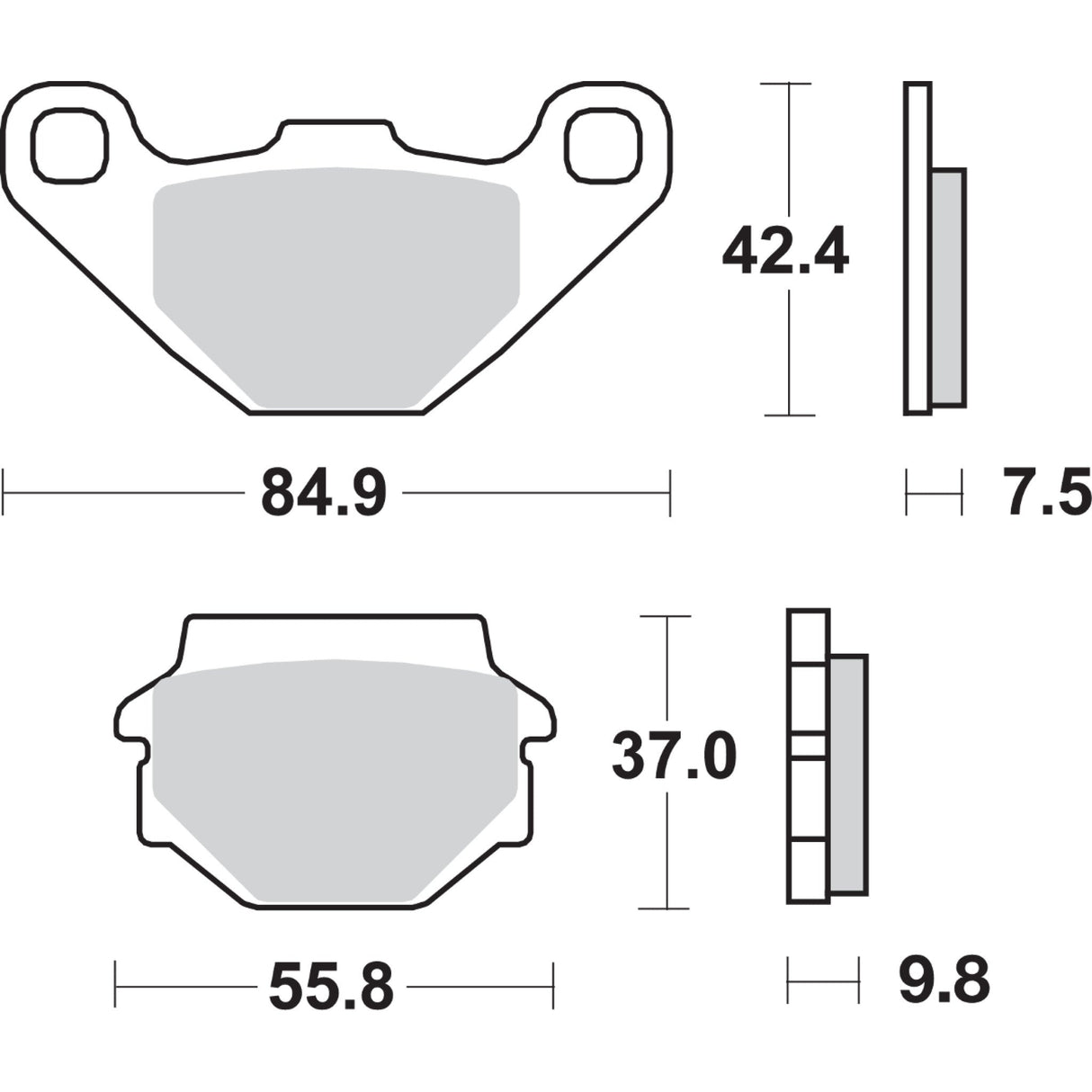 Sbs Brake Pad - 546HF KTM 125 / 500 / 300 / SX-F 250 2006-2025