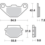 Sbs Brake Pad - 546HF KTM 125 / 500 / 300 / SX-F 250 2006-2025