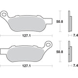 SBS Sintered Metal Harley Buell Brake Pads - 854H.LS For Harley Motorcycles 2008-2017