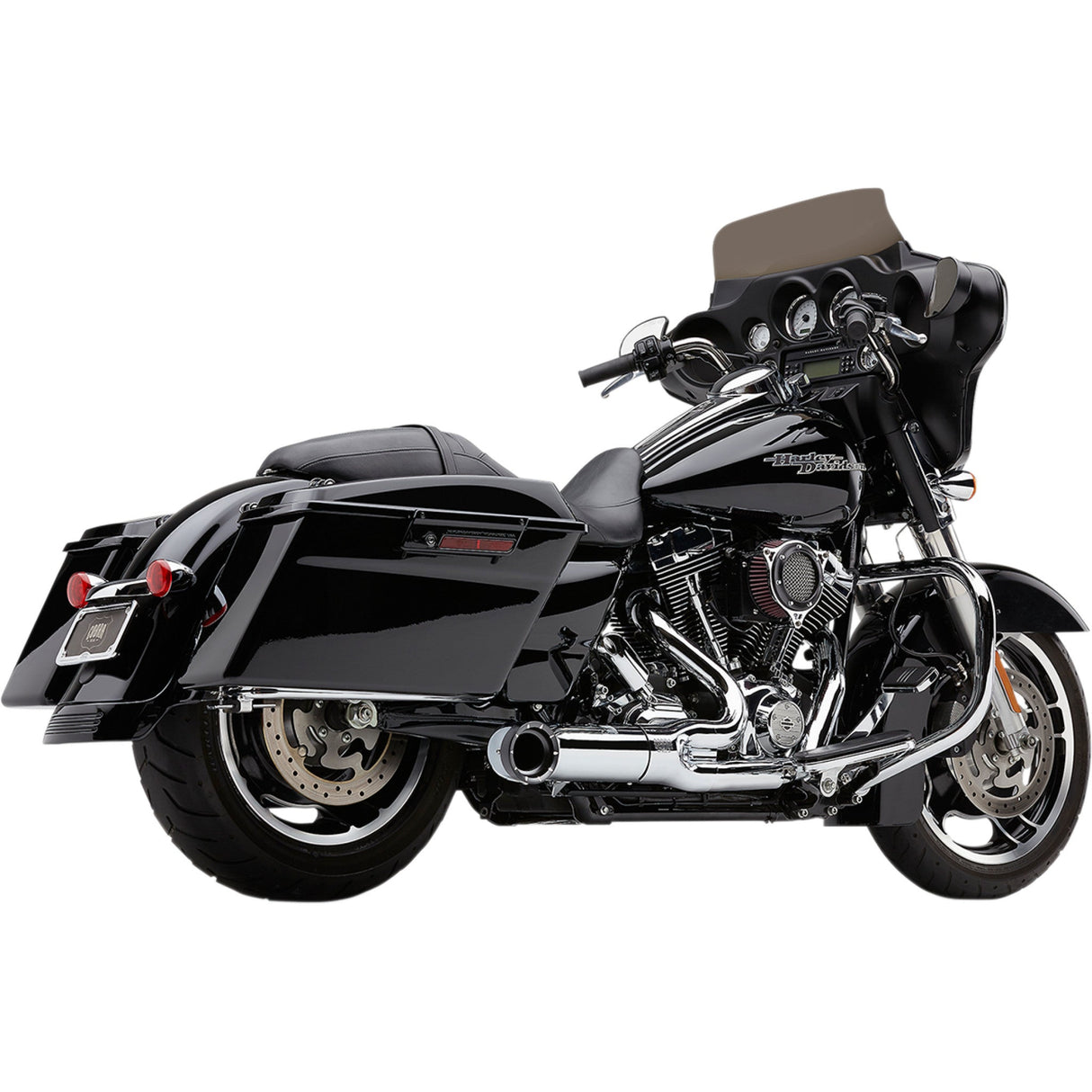 Cobra Turn Out 2-Into-1 Exhaust System Chrome - 6270-1 For Harley Touring 2009-2016