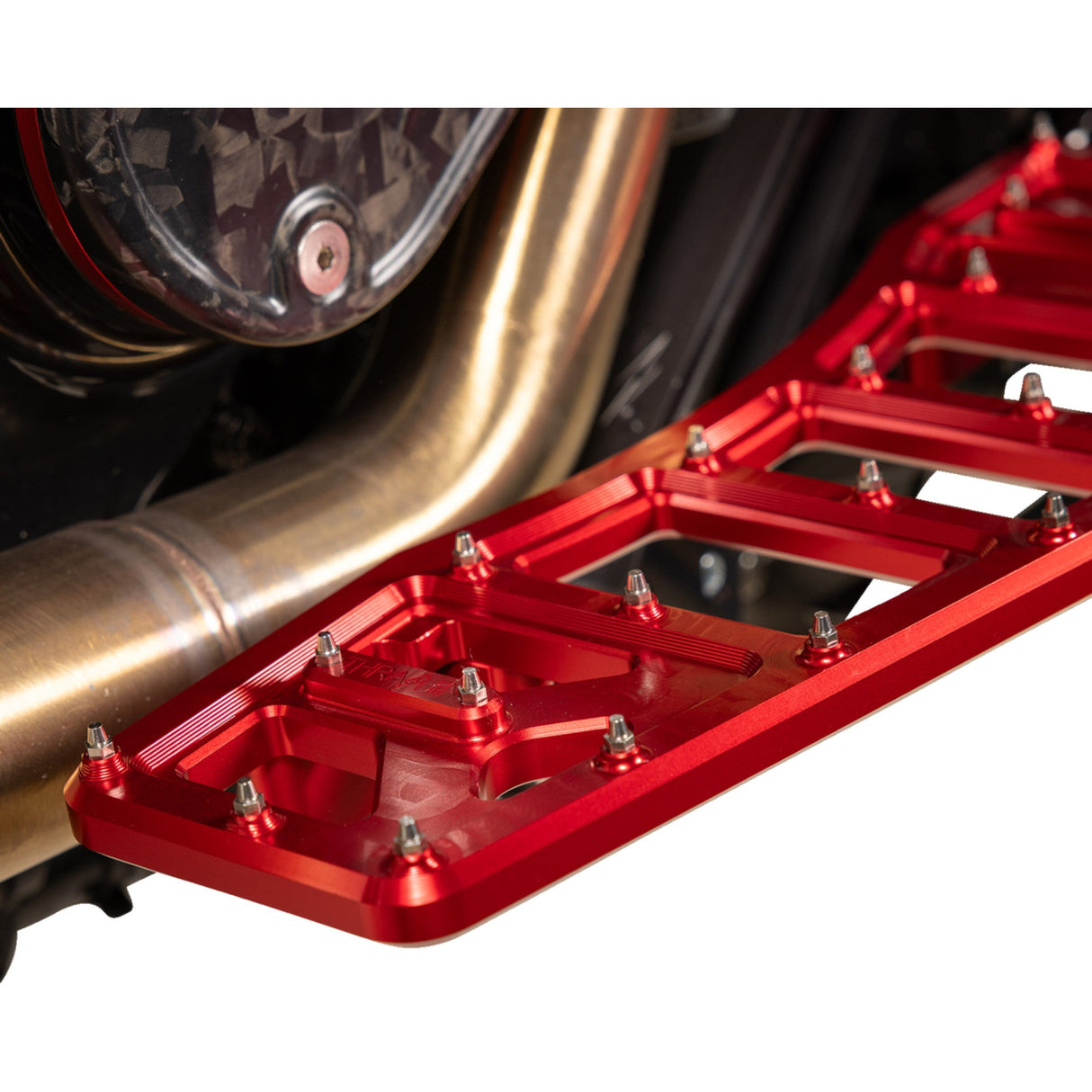 Thrashin Supply CO. Aggressor Floorboards Red - TSC-2219-2 For Harley Touring 1984-2026