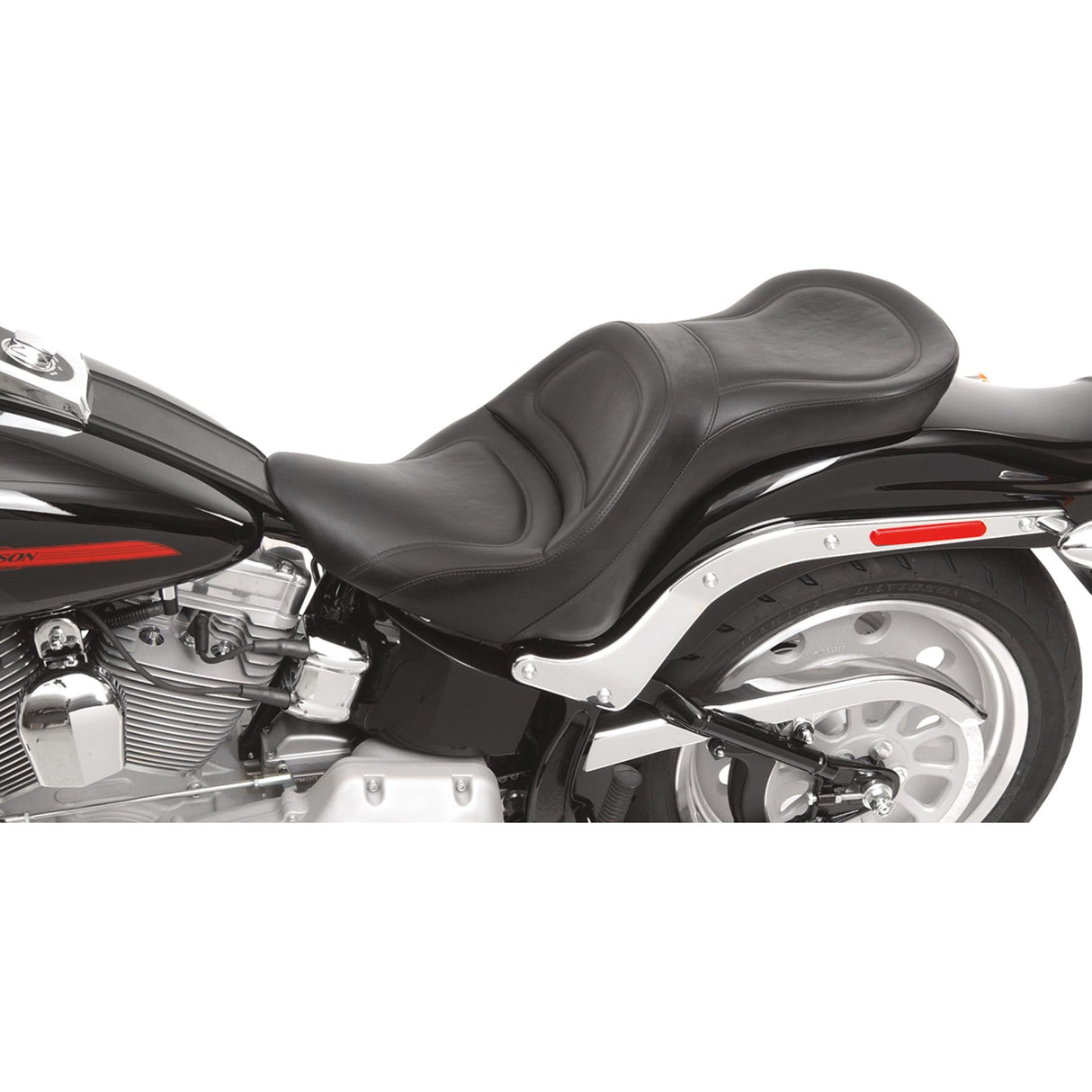 Saddlemen Explorer™ Seat Explorer™ Without Backrest Stitched Black - 806-12-0291 For Harley Softail 2006-2017