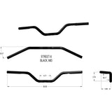 KHROME WERKS 0601-5661 300904 Street-X Handlebar - Mid Bend - Black