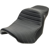 Slyfox Chariot Seat Silver Classic Stitch Silver Logo - 4723B For Harley Touring 2009-2025