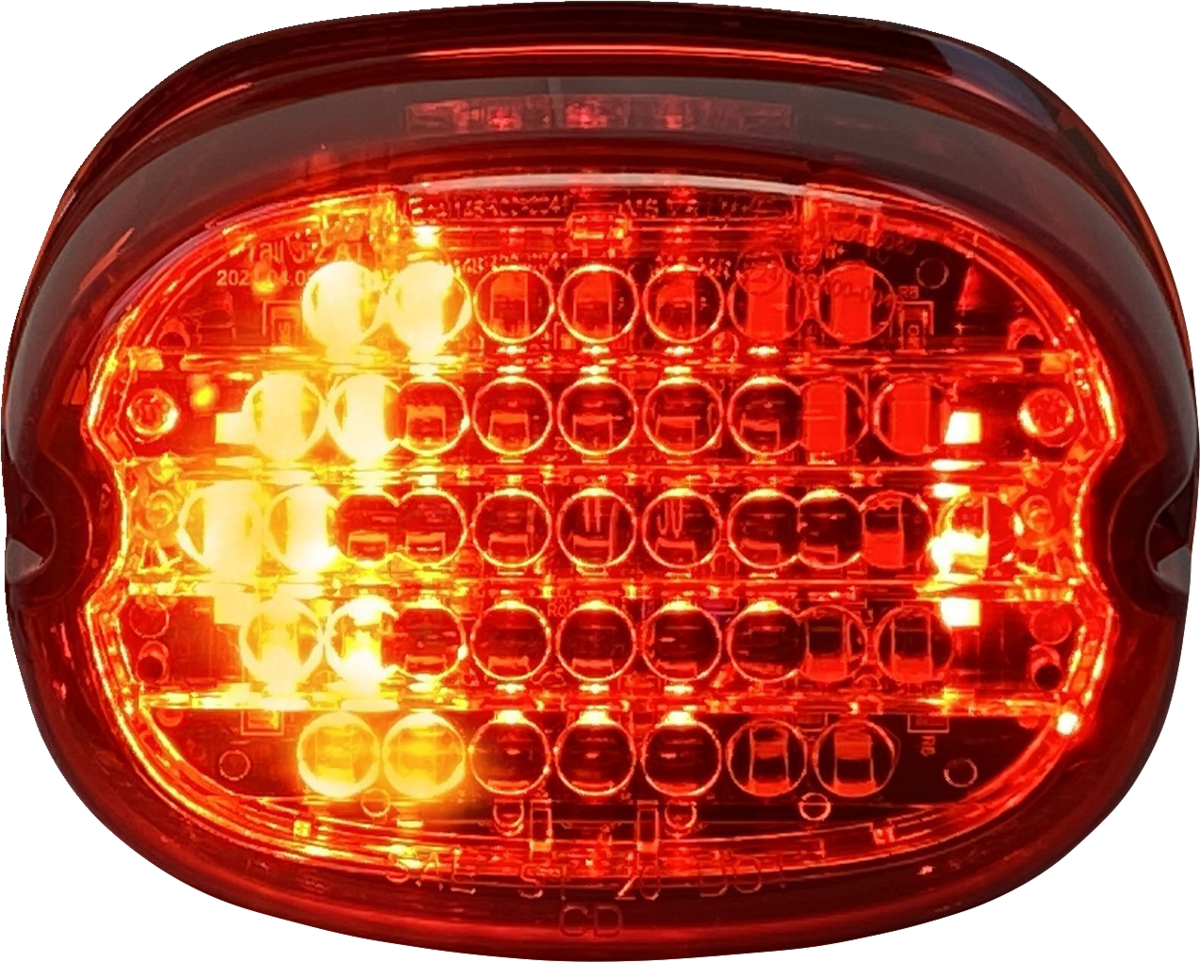 Low Profile LED Taillight with Integrated Auxiliary Turn Signals