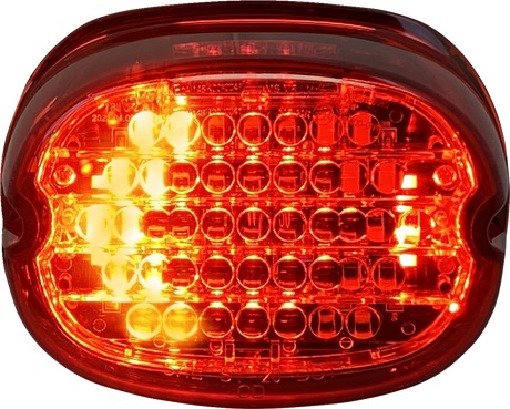 Low Profile LED Taillight with Integrated Auxiliary Turn Signals