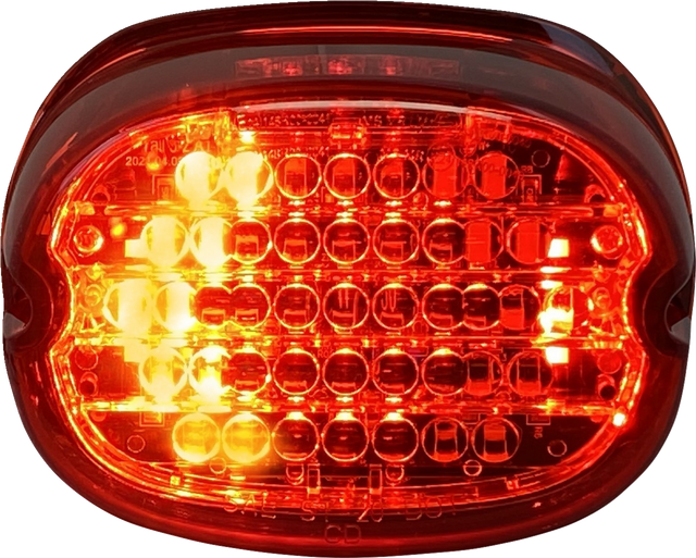 Low Profile LED Taillight with Integrated Auxiliary Turn Signals