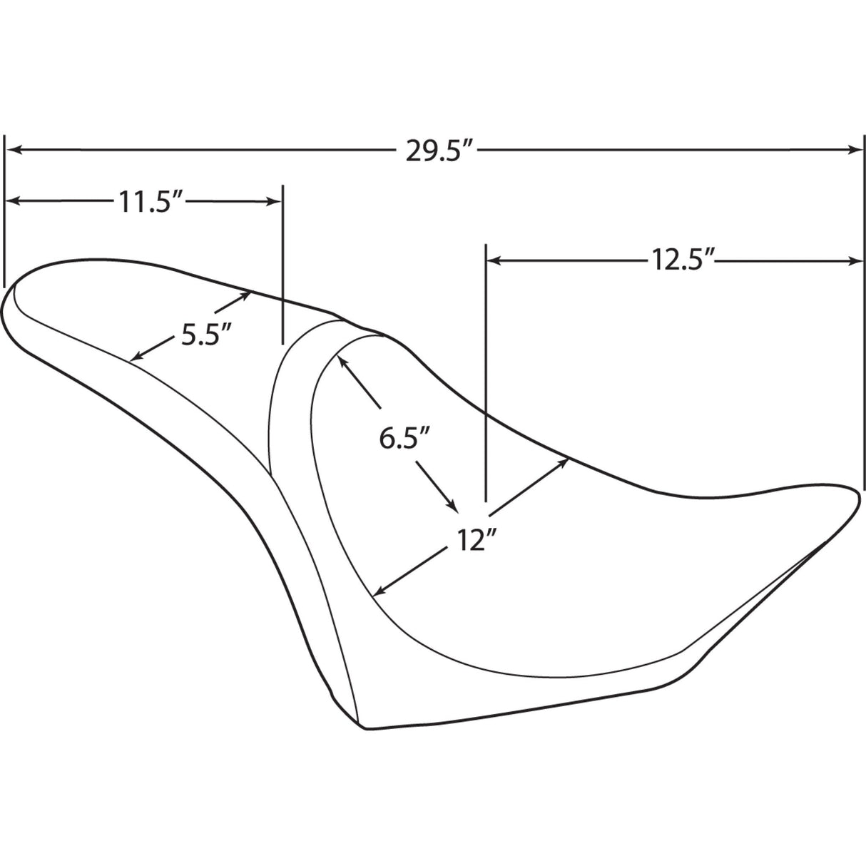 DRAG SPECIALTIES 0810-1597 Predator Seat flame stitched - vegas