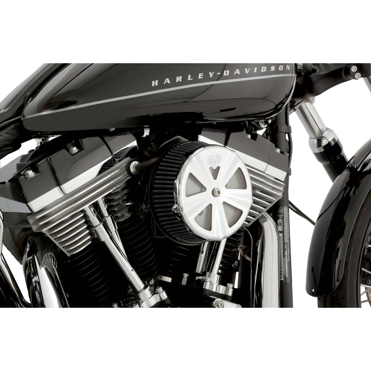 VANCE & HINES 1010-1051 71017 Air Cleaner Cover — Skullcap Crown - Chrome