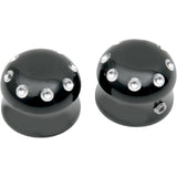 COVINGTONS 0214-0239 C0010-B Axle Cover - Axle Covers - Front - Dimpled - Black - Pair - '08-'23