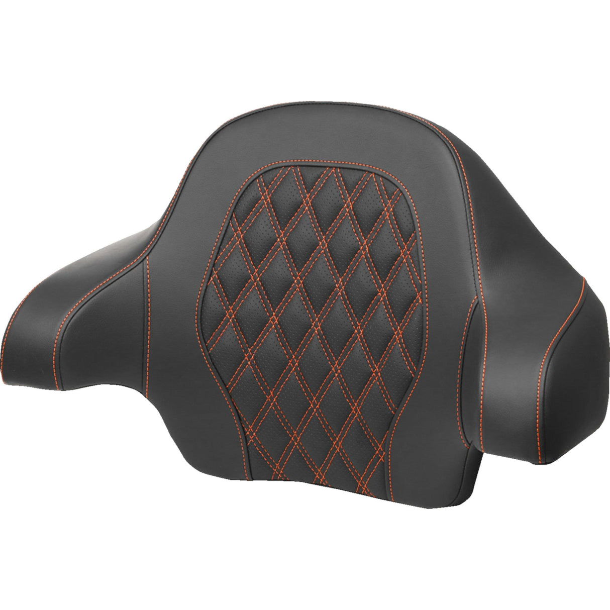 Saddlemen Tour Pak® Backrest Pad Lattice Stitch Orange Stitch - 814-07-15003 For Harley Touring 2014-2026