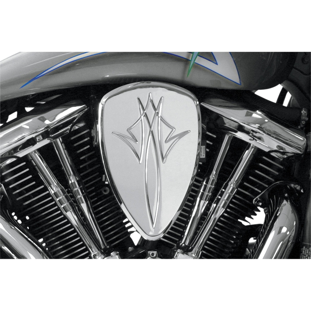 BARON 1014-0152 BA-2800-13 Replacement BAK Air Cleaner Cover pinstripe - chrome