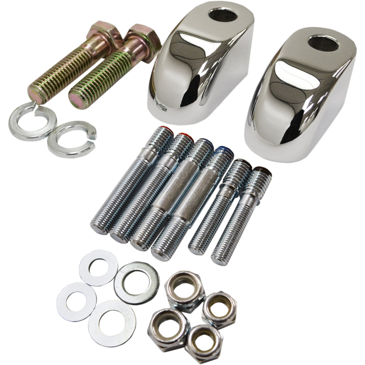 BARON 0602-0693 BA-7416-01 Handlebar Riser Adapter/Extension Risers - Pullback - Extension - 1" - Chrome