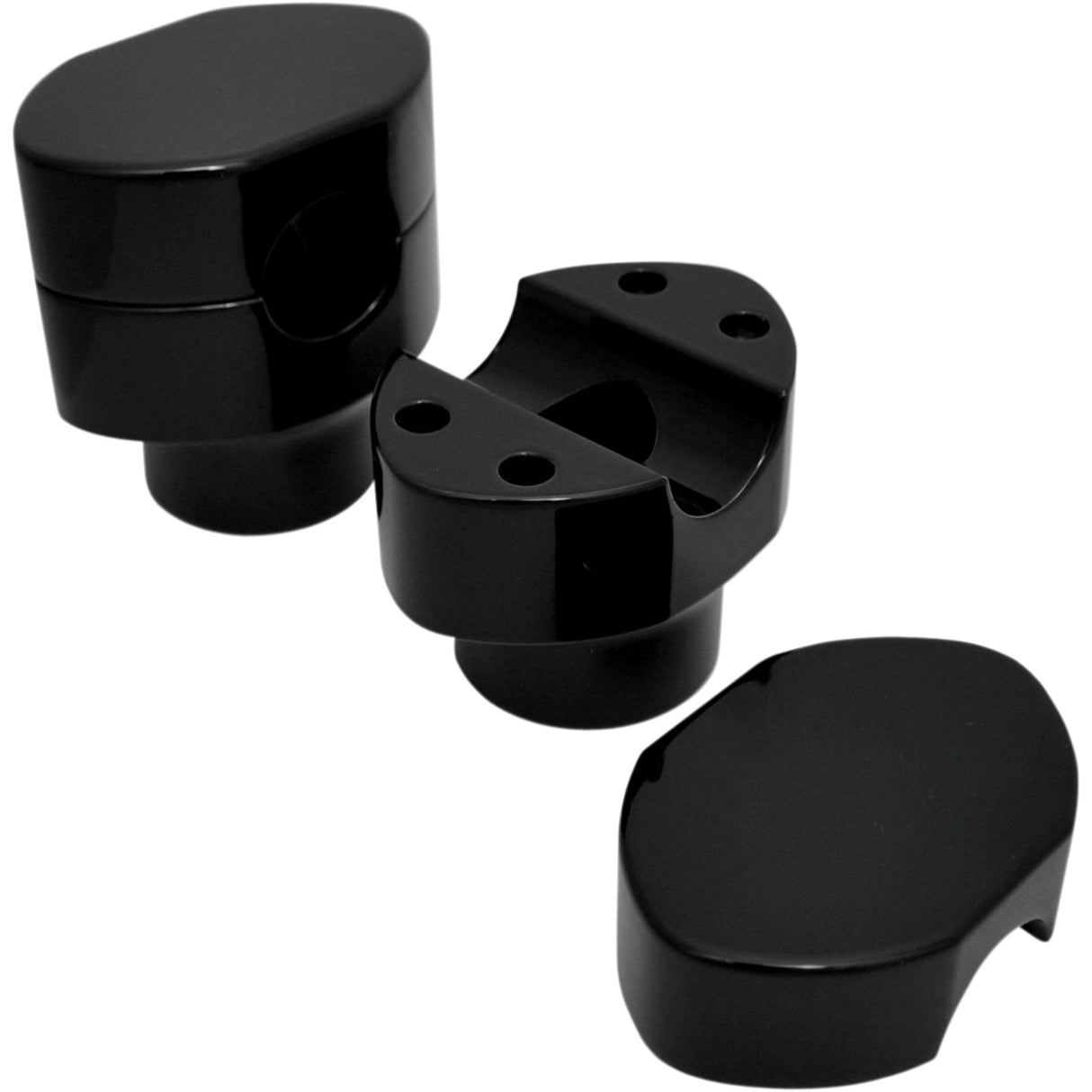 LA CHOPPERS 0602-0552 LA-7410-03B Springer Handlebar Riser Kit - Risers - Paughco Springer - Black