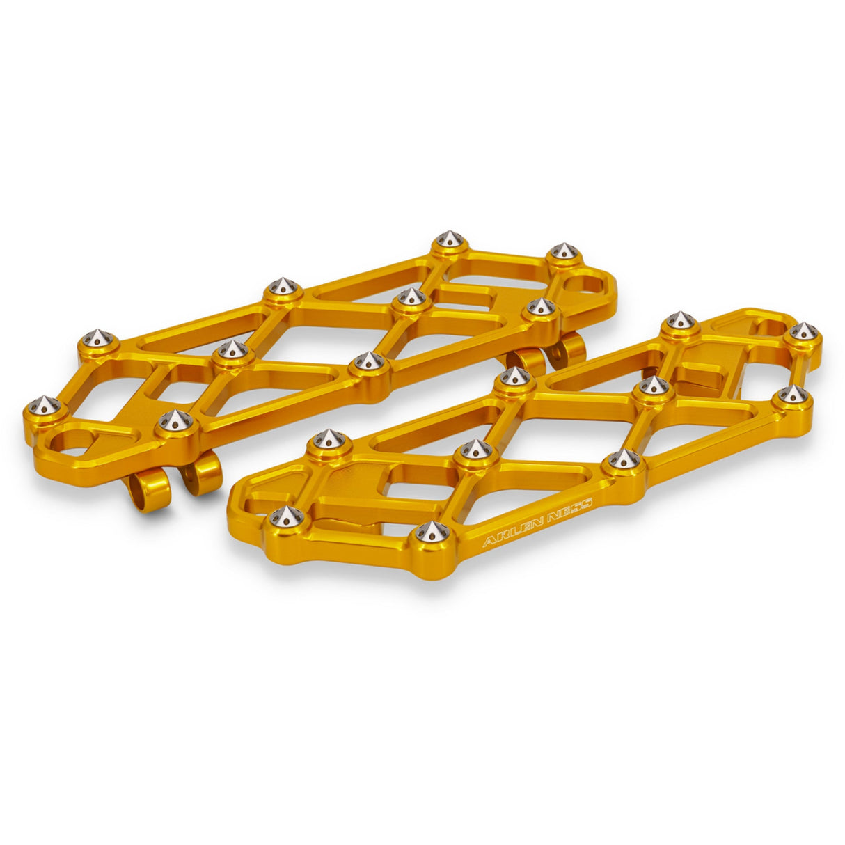 Arlen Ness Diamond Floorboards Driver Gold - 410-056 For Harley Motorcycles 1982-2026