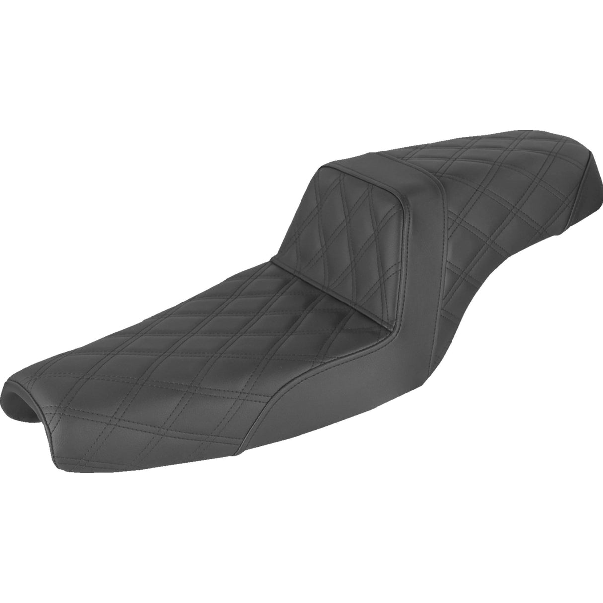 Saddlemen Step-Up Seat — Full Lattice Stitch Black - 807-11-175 For Harley Sportster 2004-2022 (3.3G Tank)