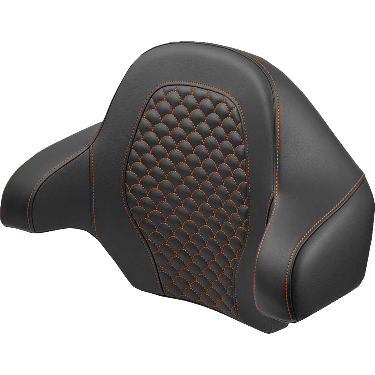 SADDLEMEN 0822-0627 814-07-15503 Dragon Scale Tour Pak Backrest Pad Tour Pak - Dragon Scale - Orange Stitch - FLH/FLT '14-'24