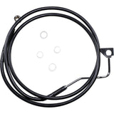 Drag Specialties Stainless Steel Brake Line Kit Front (Upper) Black For Harley Touring 2014-2022