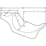 DRAG SPECIALTIES Extended Reach Predator III Seat - FL '08-'23