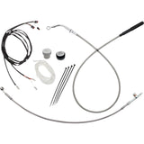 FAT BAGGERS INC. 0662-1337 119016-C EZ Install Kit 16" handlebars - upper clutch - braided stainless steel/chrome