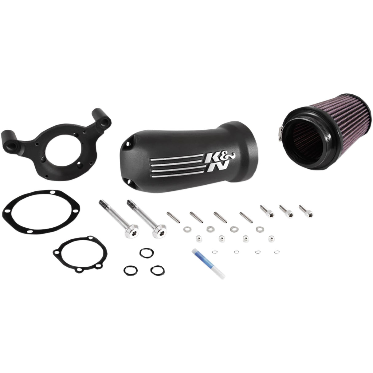 K & N 1010-2527 57-1137 Aircharger® Intake System with Cast Aluminum Intake Tube satin black