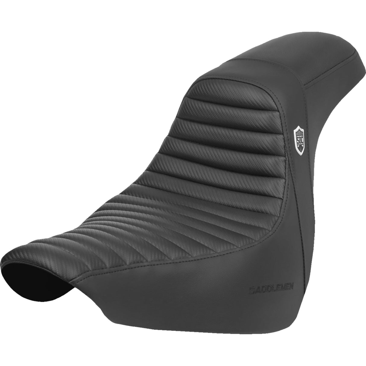 Saddlemen Pro Series SDC Performance Grip Seat Without Backrest Tuck-N-Roll Carbon Fiber Gripper FL FX - SC81829T For Harley Softail 2018-2026