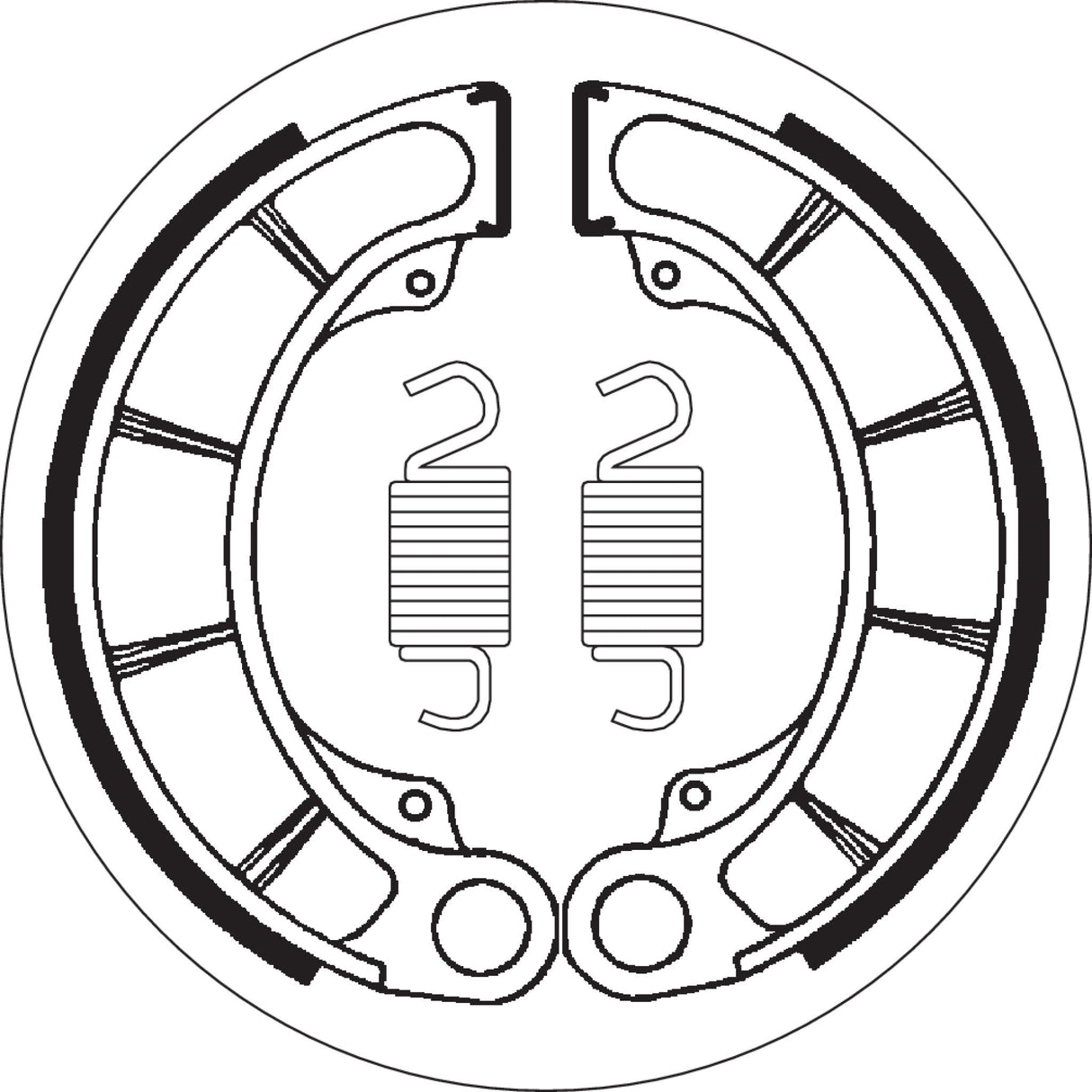 SBS 1723-0456 2059 Street Brake Shoes Brake Shoes - Honda