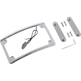 Custom Dynamics Radius LED License Plate Frame For CVO™ LED Chrome - LPF-RAD-CVO-C For Harley Touring 2014-2022
