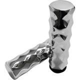 LA Choppers Billet Hex Grips TBW Chrome - LA-7491-00 For Harley Motorcycles 2008-2022