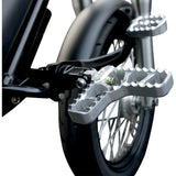 JOKER MACHINE 1620-1149 08-62-1 Adjustable Serrated Billet Footpegs - With Heel - Clear
