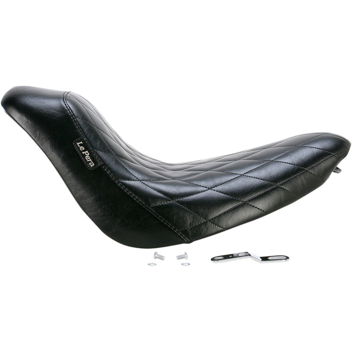 LePera Bare Bones Solo Seat Diamond Stitch Black - LK-007DM For Harley Softail 2006-2017