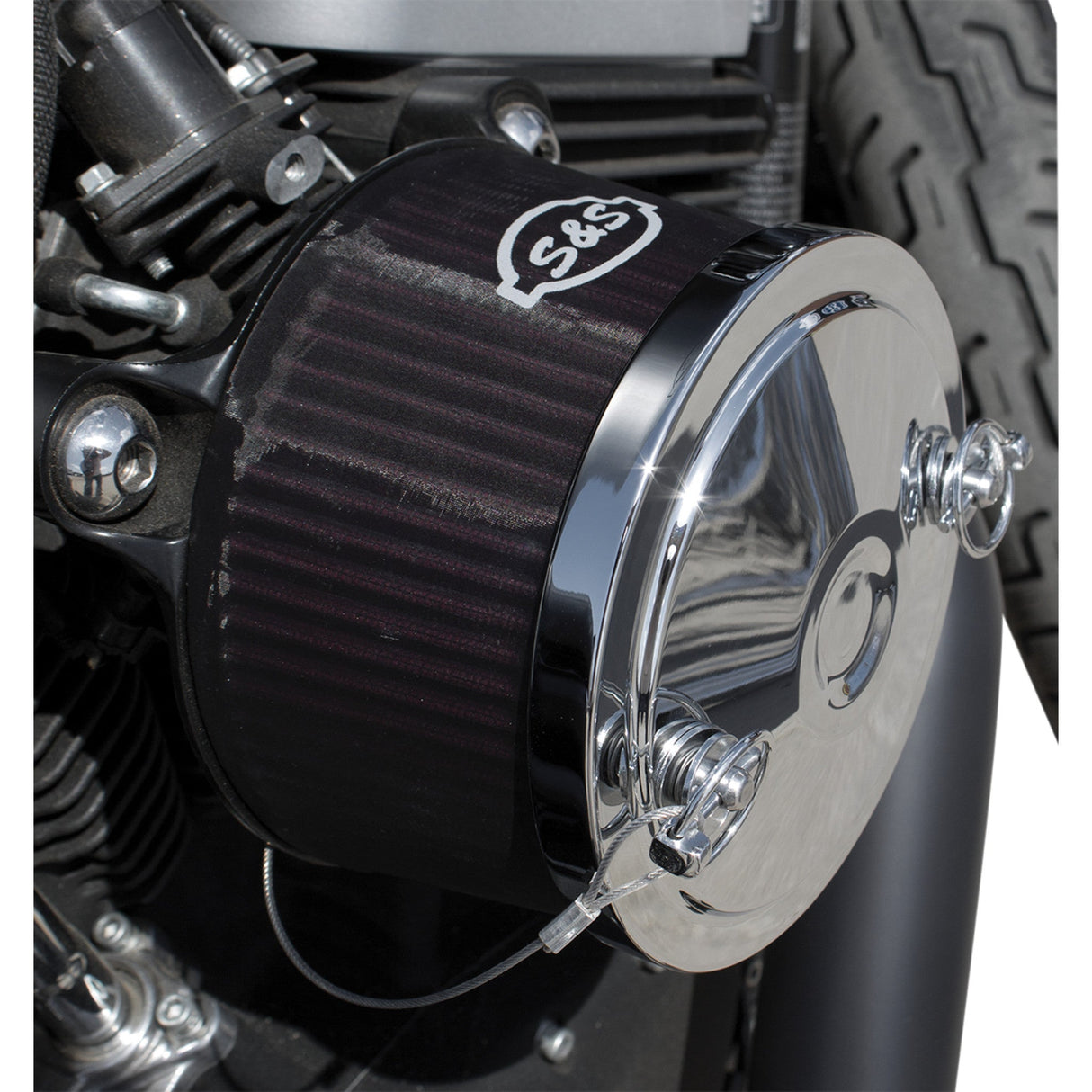 S&S CYCLE 1011-3120 170-0197 Pre-filter Rain Sock for Super Stock Air Cleaner - 1" Taller - Black - Super Sock Air Cleaner