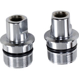 Drag Specialties Chrome Fork Tube Plugs And Caps Lower Chrome For Harley Motorcycles 1977-2017
