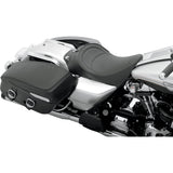 Drag Specialties Backrest Compatible Solo Seat — Mild Stitched Solo Seat Mild Stitched Driver Backrest FLH - 0801-0493 For Harley Touring 1997-2007